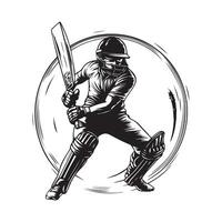Cricket Player logo design template isolated on white background. vector
