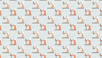 Mixer hand or stand moder seamless pattern illustration. vector