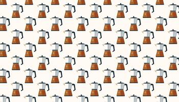 Coffee pot pattern background. illustration for your design vector
