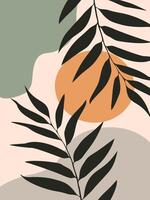 Neutral Tones Abstract Boho Wall Art Collection vector
