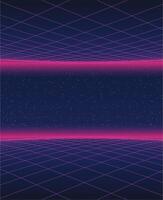 vaporwave retro grid backgrond vector