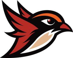 Modern Bird Emblem with Bold Colors vector