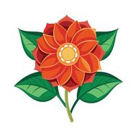 Spring flowers collection in paper style vector