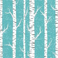 Seamless background with winter birch forest. vector