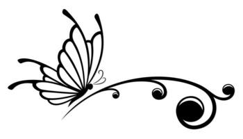 A symbol of the stylized butterfly. vector