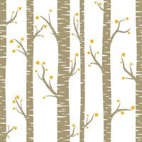 Seamless background with autumn birch forest. vector