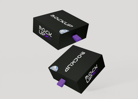 Drawer Box with Sliding Mechanism Mockup psd