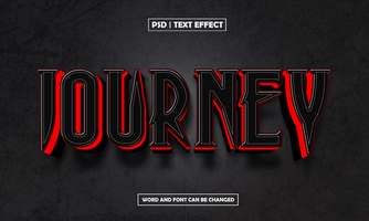 Journey Text Effect on Black Text Style psd