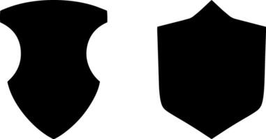 Shield guard icon Stencil filled set vector