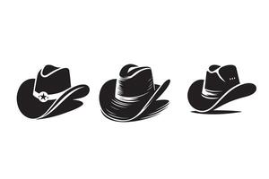 Cow Boy Hat Silhouette Illustration vector
