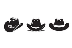Cow Boy Hat Silhouette Illustration vector