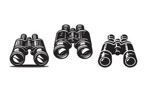 Binocular Silhouette Illustration icon artwork vector