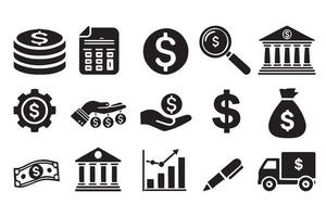 Business Finance silhouette Illustration vector