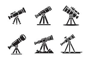 Telescope silhouette Illustration vector