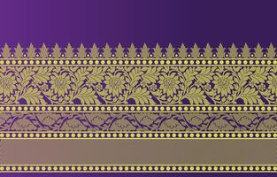 beautiful tree layers of indian saree border vector