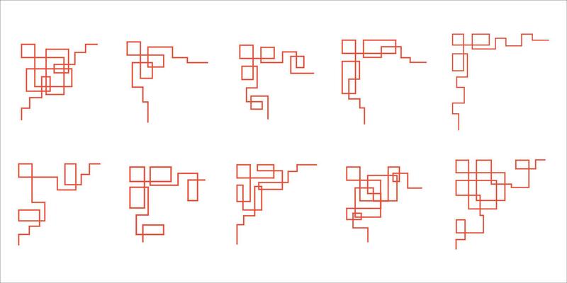 Chinese Corner frame Illustration