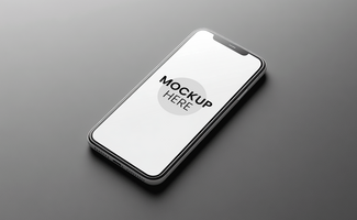 Minimalistic smartphone mockup, ultra-detailed blank screen, presentation template design psd