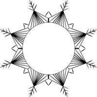 New Year, Christmas round snow frame. winter dotty abstract background, border template with empty space for text. Circle, ring shapes made of spots, dots, tiny beads, blots, snowflakes. vector