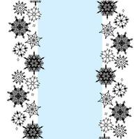 Seamless border frame falling snowflakes . Winter dust ice particles. graphic line template for your text. Snow hurricane scenery, Magic nature fantasy snowfall. vector
