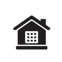 A home icon silhouette on white background vector