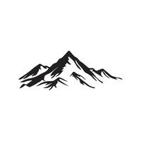Peak of mountain icon silhouette on white background vector