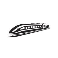 Bullet train silhouette on white background vector