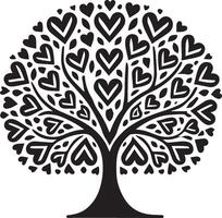 tree with hearts vector