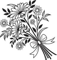 Wild Rose Ink Drawing. EPS10 Illustration vector