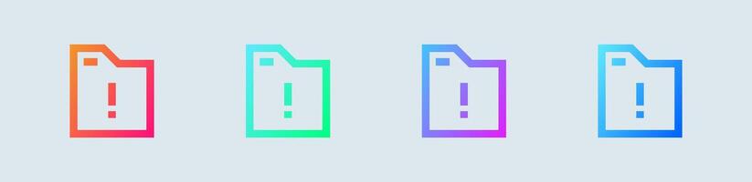 Detail line icon in gradient colors. Information signs illustration. vector