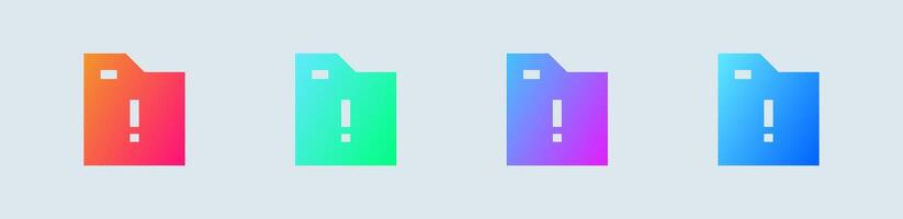 Detail solid icon in gradient colors. Information signs illustration. vector