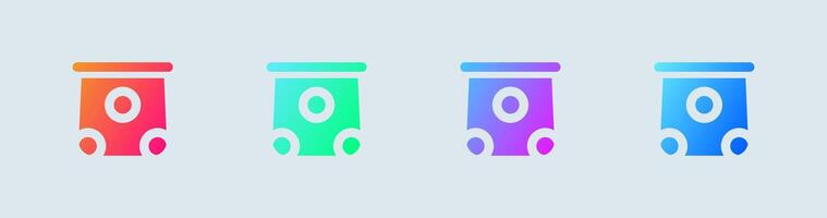 Withdrawal solid icon in gradient colors. Cash out signs illustration. vector