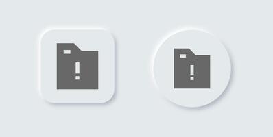 Detail solid icon in neomorphic design style. Information signs illustration. vector
