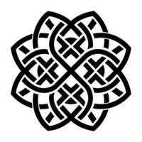 celtic knot design, black and white vector