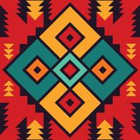 a colorful native American style pattern vector
