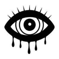 an eye with dripping is shown on a white background vector