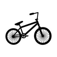 a black and white silhouette of a bicycle vector