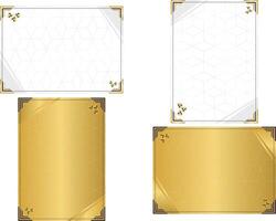 Simple, retro, vintage decorative frame background set vector