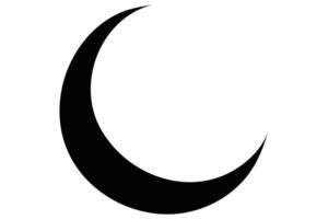 Minimalist moon icon silhouette for stylish illustrations vector