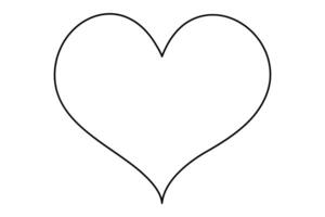Unique one line heart icon outline for professional graphic design applications vector
