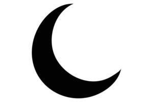 Contemporary moon crescent icon for innovative digital projects vector