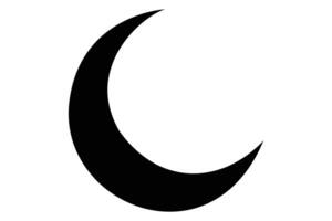Simple moon icon silhouette for modern, clean design projects vector