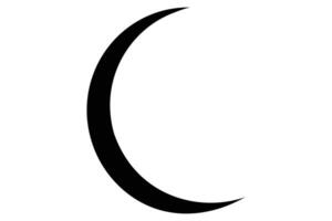 Simple moon crescent symbol in art for digital design vector