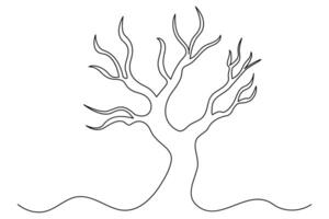 Elegant winter tree art with minimal lines for creative branding vector