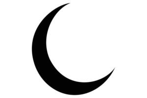 Creative moon crescent icon for digital and print design use vector