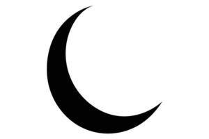 Abstract moon icon silhouette for creative and clean artwork vector