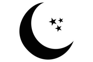 Artistic moon crescent silhouette for unique design applications vector