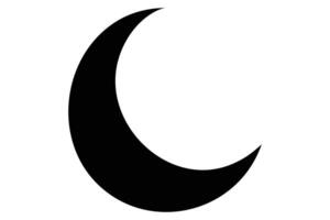 Unique moon icon silhouette for artistic graphic and web designs vector