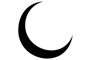 Elegant moon crescent icon design for modern graphic projects vector