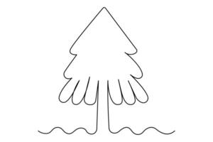 Minimal winter tree art illustration for creative design projects vector