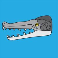 Alligator Gar with blue Backgraund vector